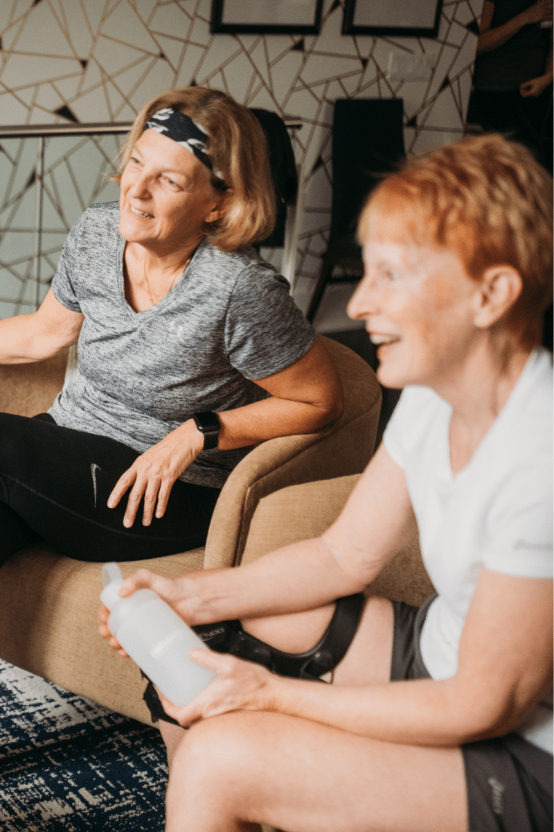 personal training clients learn how to promote healthy aging with strength training to support bones and joints